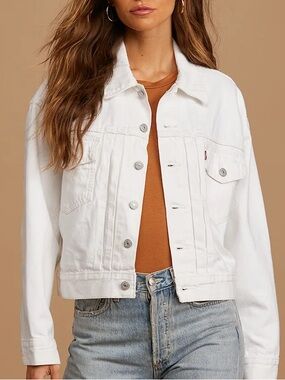 Levi's White Denim Trucker Jacket